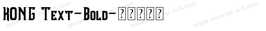 KONG Text-Bold字体转换